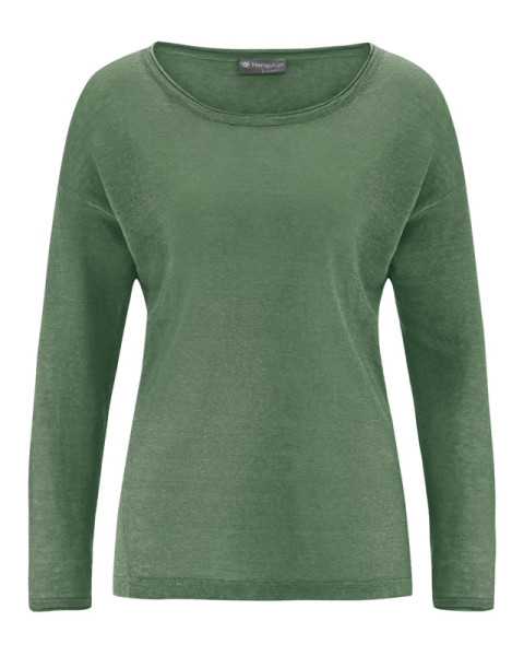 100% Konopný pletený svetr zelený, vel.M