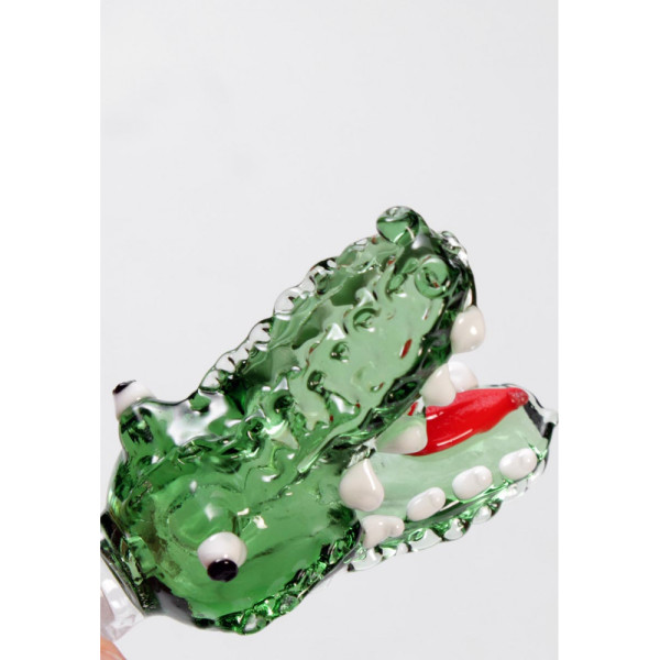 Skleněný kotlík Grace Glass Krokodýl 18,8mm, zelený